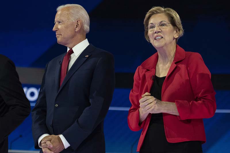  The contrasting strategic choices offered by Joe Biden and Elizabeth Warren is heightening a clash over the Dems' future
 

